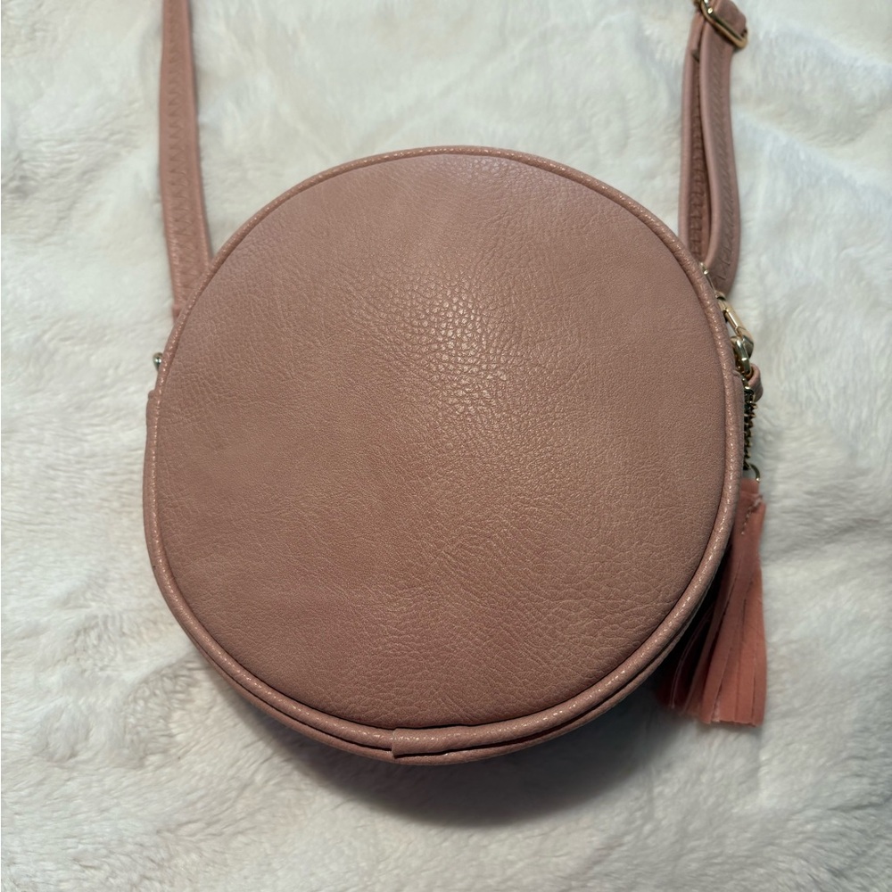 Elegant Pink Circle Crossbody Bag